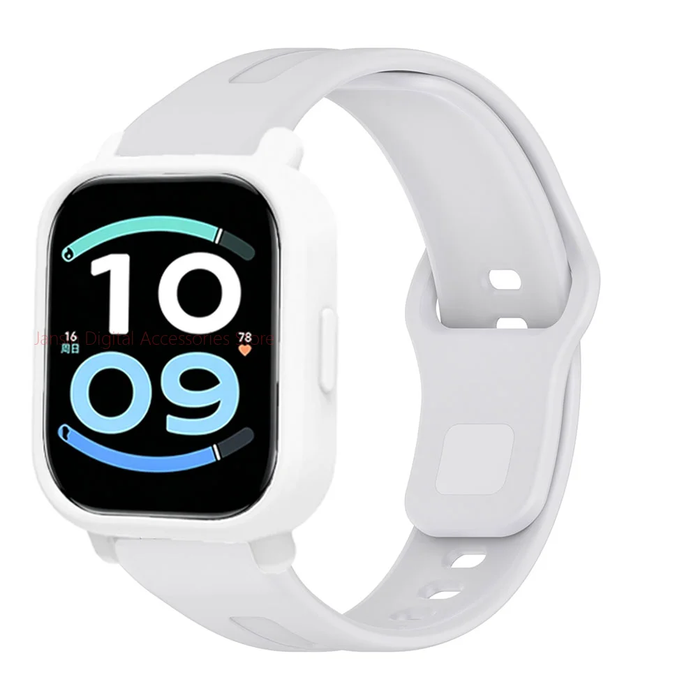Silicone Wristband with Soft TPU Cover for Smartwatch - Enhanced Protection and Style