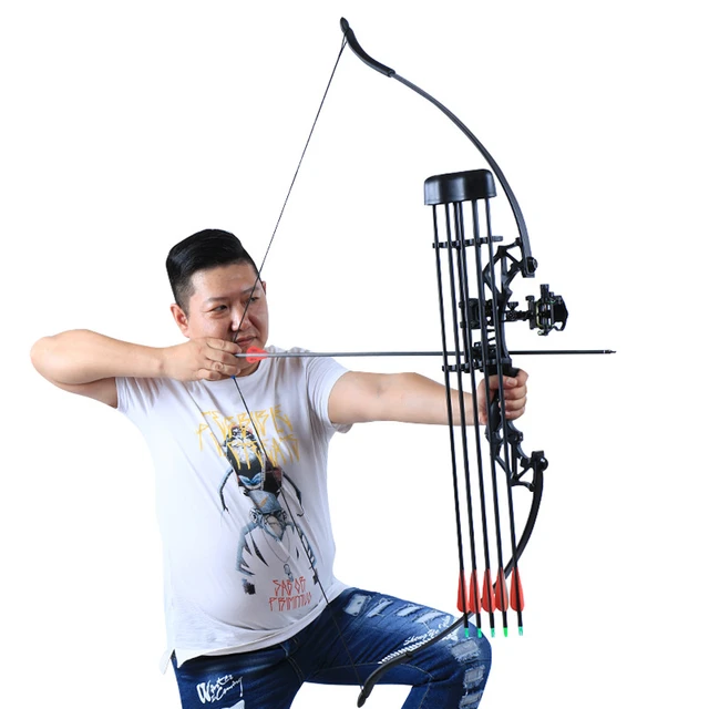 Arco de tiro recto profesional, 30-50 libras, potente arco de tiro con arco  y flecha para caza al aire libre, deportes al aire libre - AliExpress
