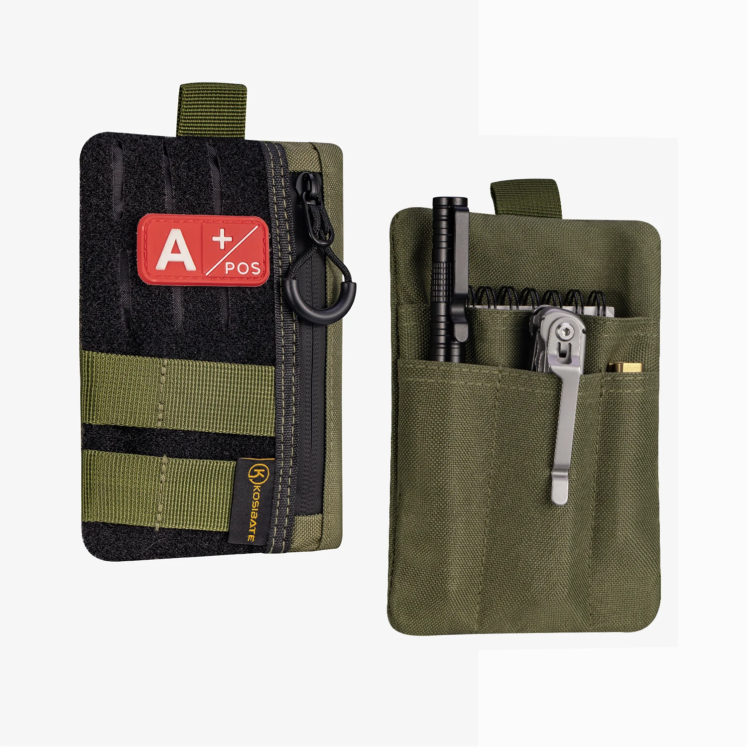 Compact Tactical EDC Pocket Organizer with Zipper