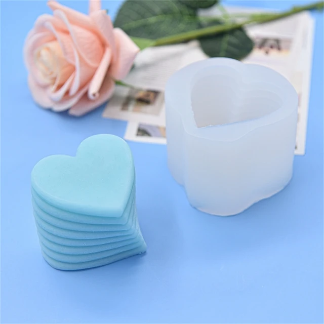 3D Love Heart Candle Mold Resin Molds for Candle Making Silicone Clear  Texture Candle Silicone Molds DIY Baking - AliExpress