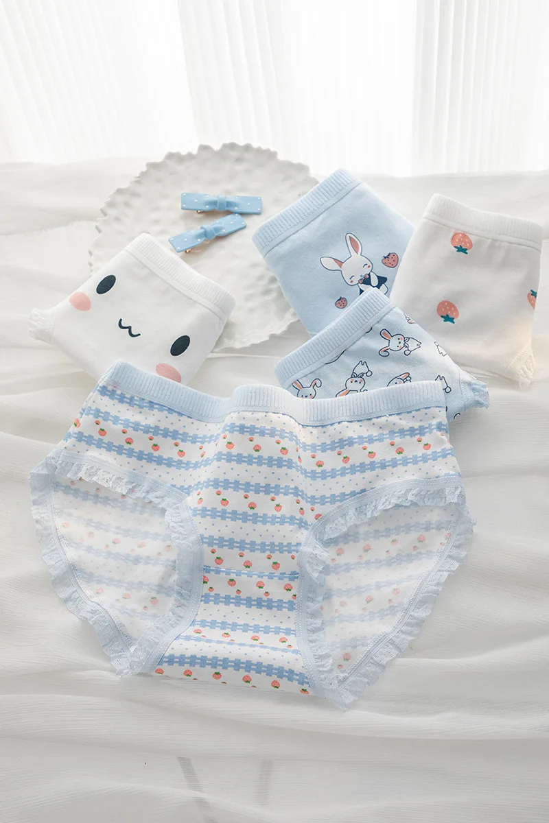 Cotton Strawberry Cute Rabbit Women's Panties Image 20