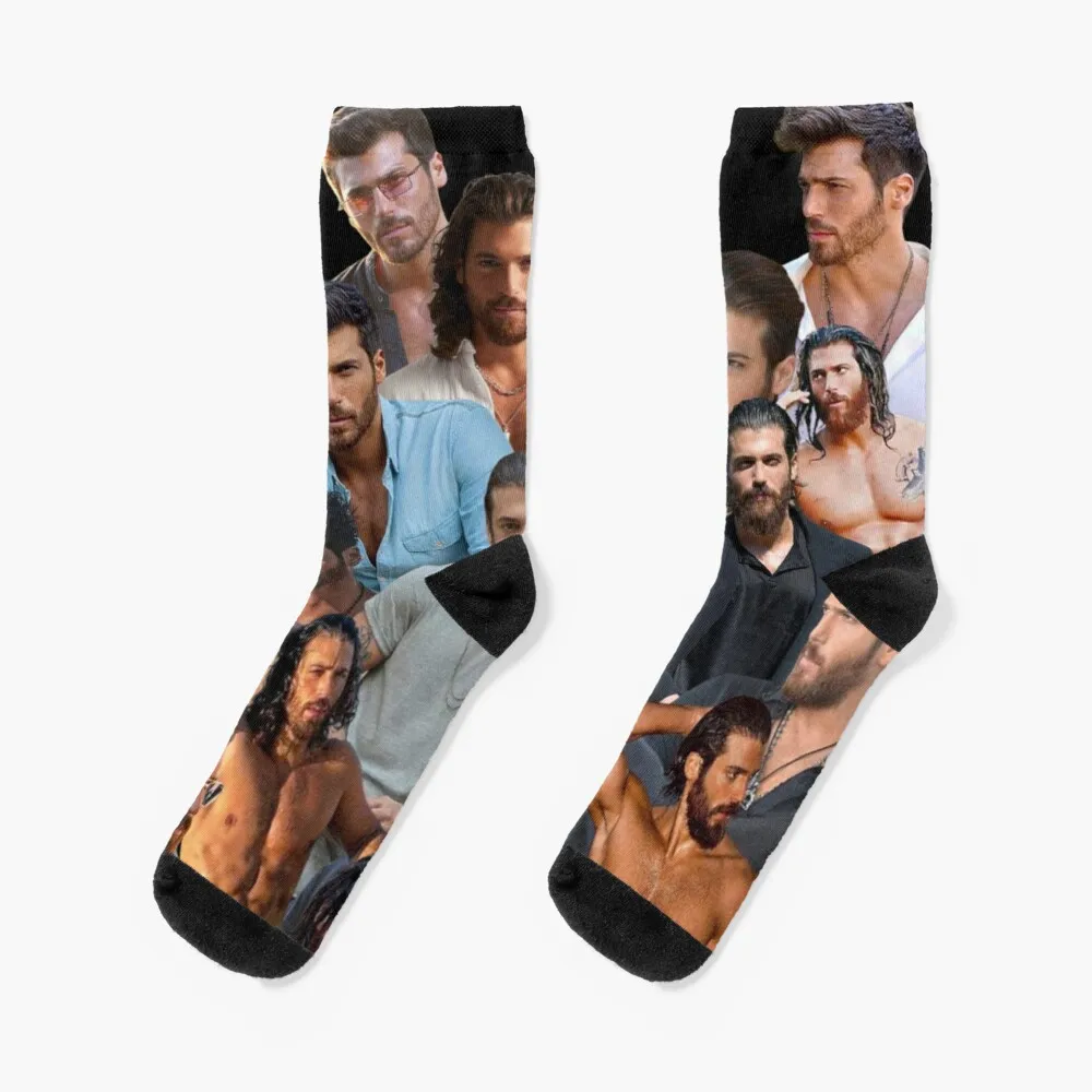 

Can Yaman photo collage Socks Sheer Socks Men