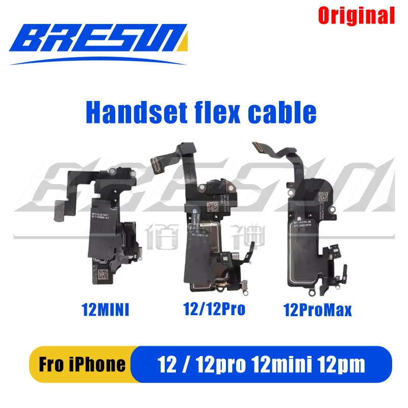 

Original Ear Speaker For iPhone X XS Max XR 11 12 mini Pro Max Earpiece Listening Flex Cable Replacement Parts