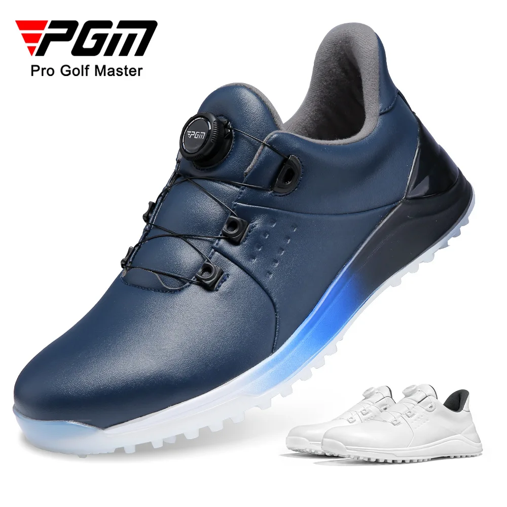 

PGM Men Waterproof Golfer Sport Sneaker Non Slip Knob Laces Golf Shoes Fast Lace-up Fitness Sports Golf Shoes XZ321