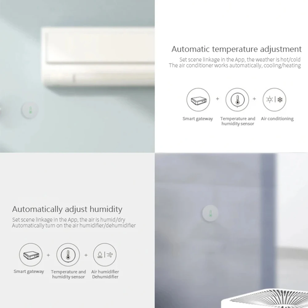 Tuya Zigbee 3.0 Temperature Humidity Sensor Remote Monitor By Smart Life App Battery Powered Works With 2mqtt Alexa Google Home temperature humidity sensor