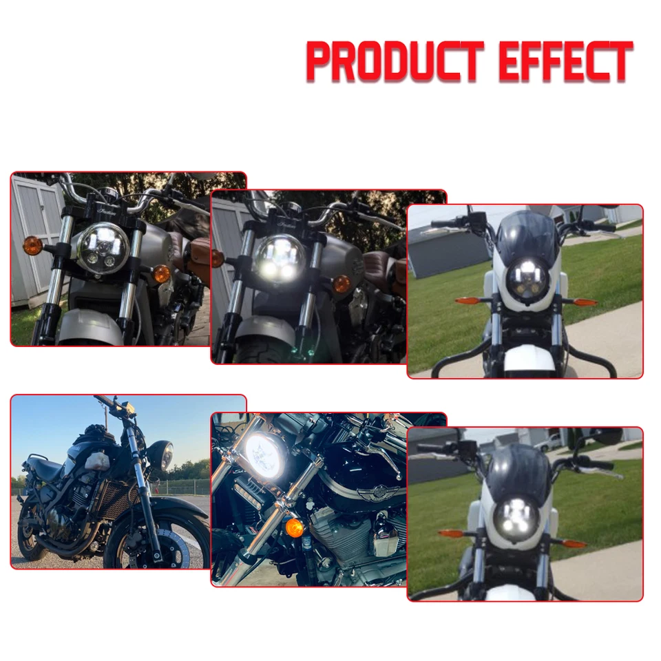 Faro LED 5,75 Pollici Per Harley Davidson - Halo DRL, Impermeabile IP67, Plug & Play - Foto 8