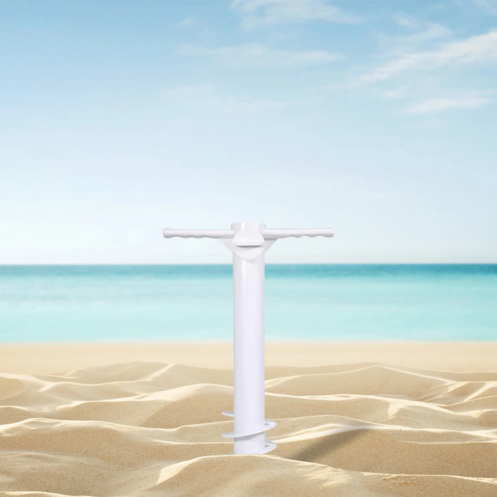 3/5 Spin Beach Umbrella Stand with Hook Inserts Spiral Umbrella Plug Equipment Ground Anchor Outdoor Travel Accessories
