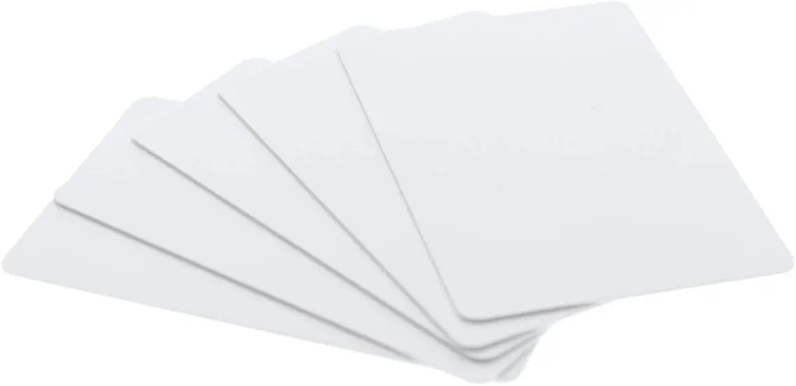 Glossy White Blank Plastic PVC Business Card Good For ID Badge Printers Graphic-Thickness 0.75mm 30mil