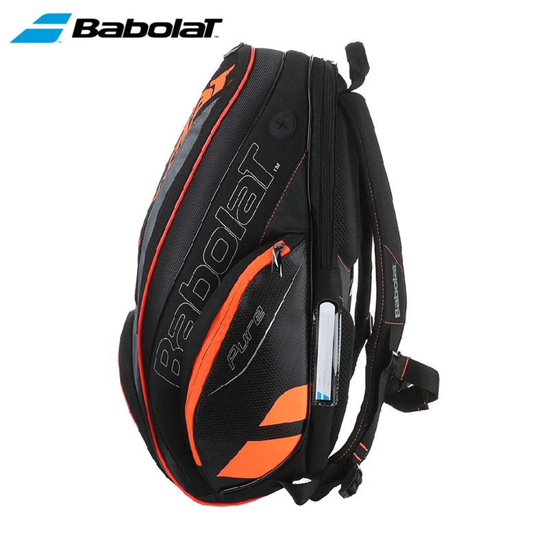 Classic Fluorescent Orange Babolat Tennis Bag Badminton Padel Squash Tennis Rackets Backpack Unisex Shoes Storage Shoulder Bags