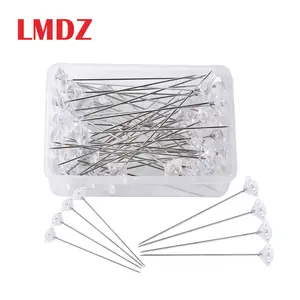 50/100/150/200Pcs Diamond Crystal Head Pins Clear Bouquets Pin with Plastic  Box for Wedding Sewing DIY Craft Decorations - AliExpress