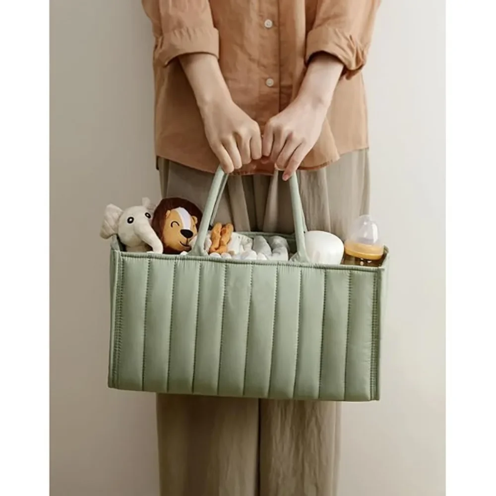 Baby Diaper Caddy Basket Baby Diaper Caddy Organizer Storage Basket for Newborn Baby Shower List and Baby Must Haves Essentials 6