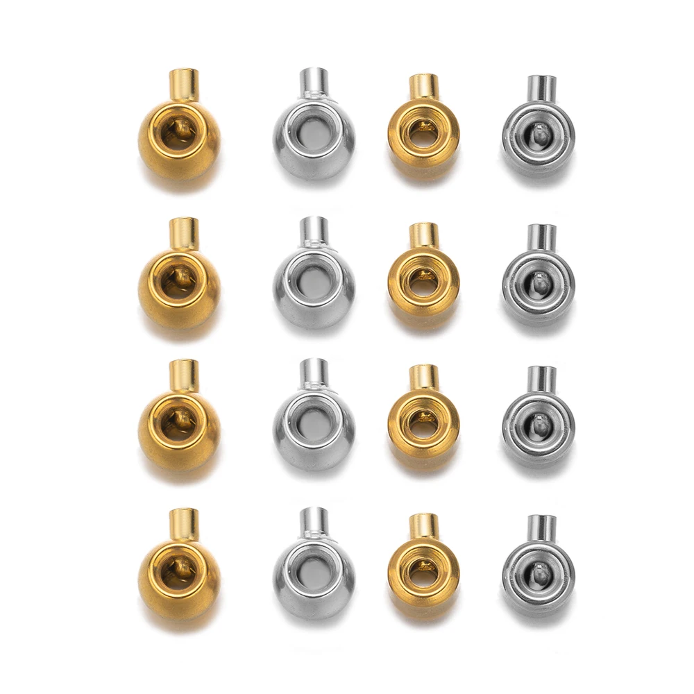 10 Teile/los Edelstahl Positionierung Stopper Spacer Crimp End Septum Perlen für DIY Halskette Armband Schmuck Machen Liefert – Detail 1
