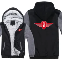 Winter Zundapp Motorcycle Hoodies Zipper Thick Unisex Zundapp Sweatshirt Man Warm Coat Fleece Streetwear Jacket 1