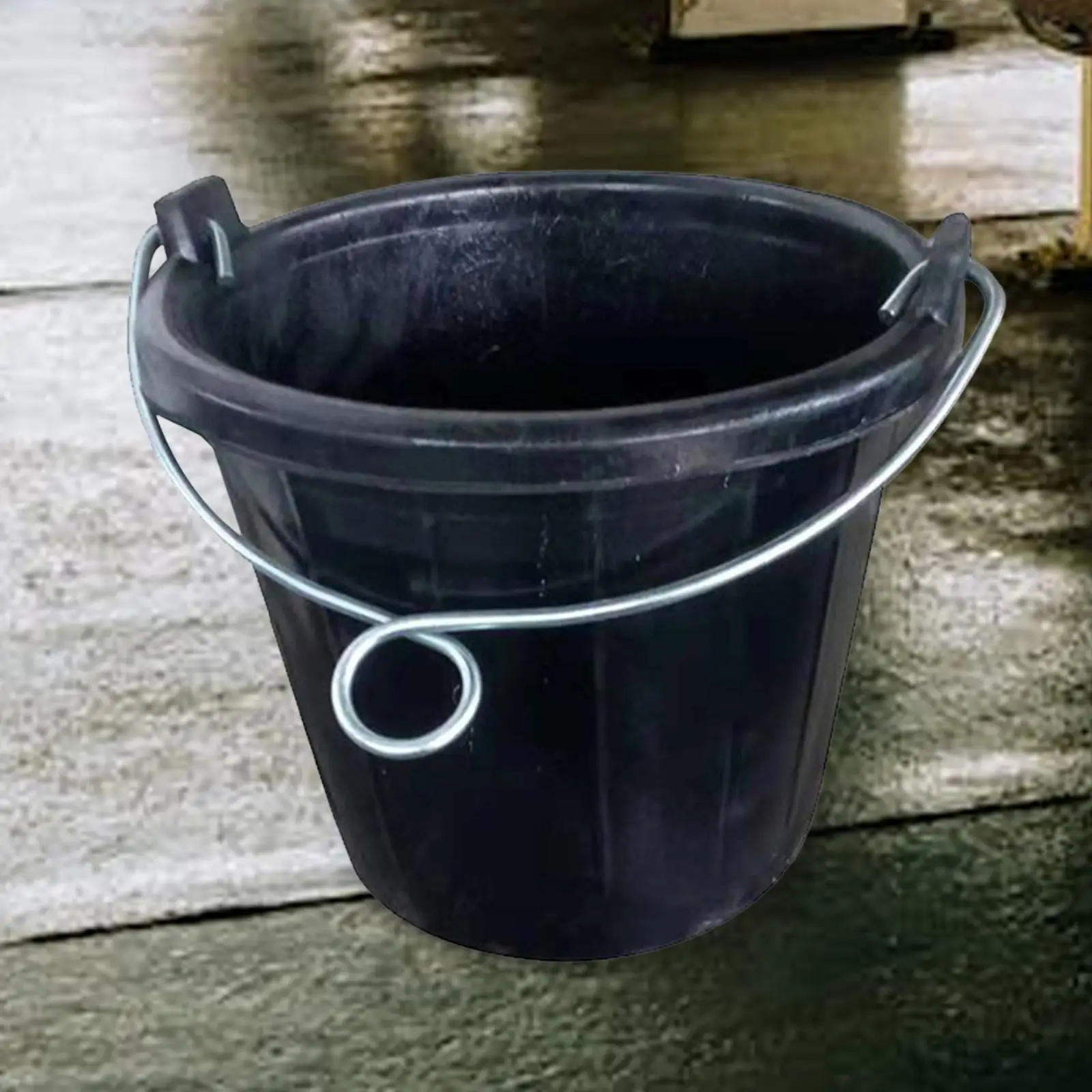 Rubber feed Bucket,Multifunctional Portable with Handle Feeder Container,Water Bucket for Goats Cattle Dog Horse Livestock
