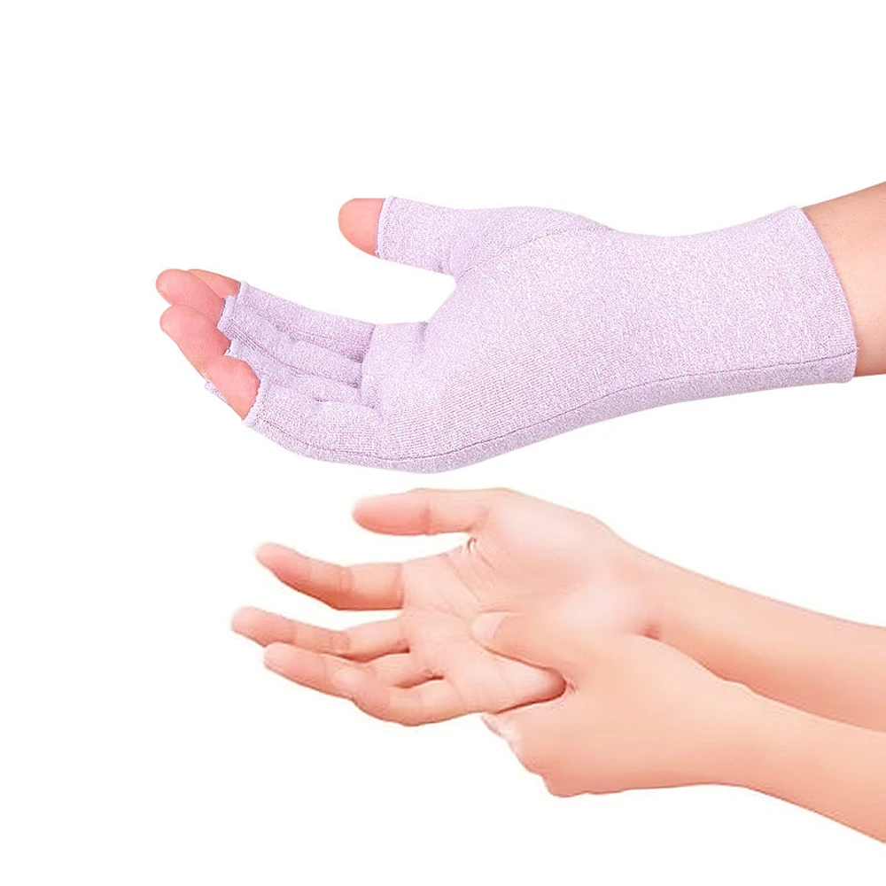 1 Pairs Compression Gloves Arthritis Gloves Winter Warm Open Finger for Men & Women Rheumatoid Osteoarthritis