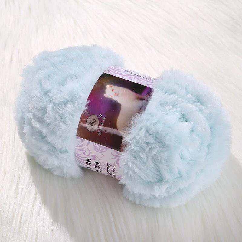 봉제 뜨개질 원사 DIY 따뜻한 수제 공예 원사, 부드러운 직조 스웨터 스카프 모자, 모조 두꺼운 밍크 모피 원사, 50g