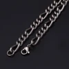 7mm Classic Men Women Curb Necklace Pure Titanium Hypoallergenic Link Chain Silver Color 22", 24" 2
