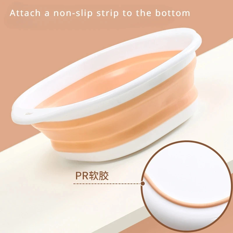 Plastic Folding Basins Portable Wash Basins Folding Laundry Tub Adult Baby Bath Basin Bathroom Kitchen Accessories
