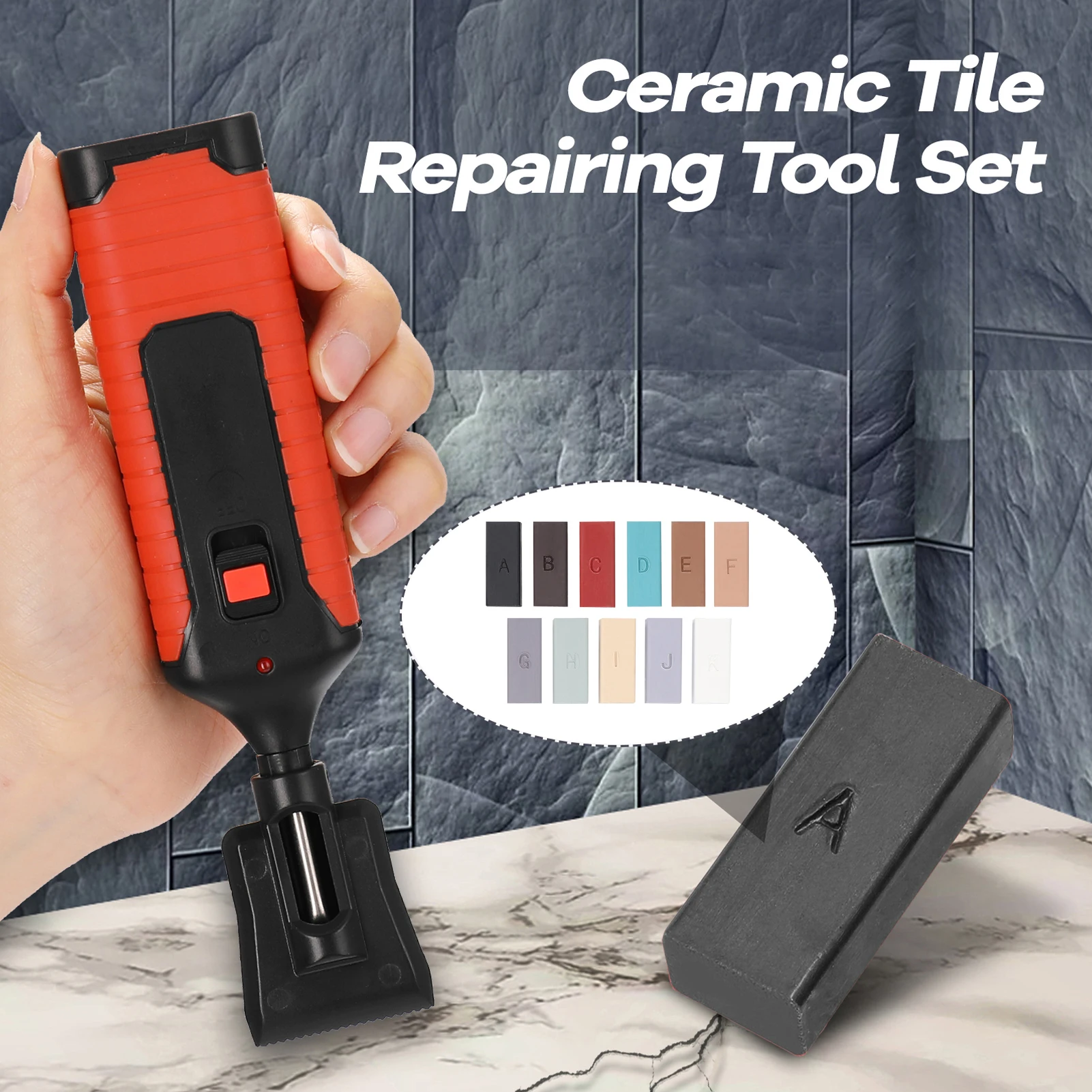 Ceramic Tile Repairing Tool Set Household Home Floor Scratch Crack Fill Tool ceramic tile repairing tool set