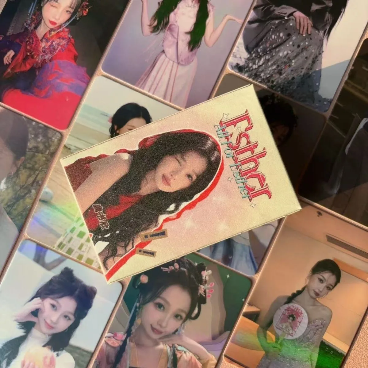 50 Pcs/Set Yu Shuxin (Esther Yu) Laser Lomo Card Chinese Idol Photo Card Fans Collection Cards