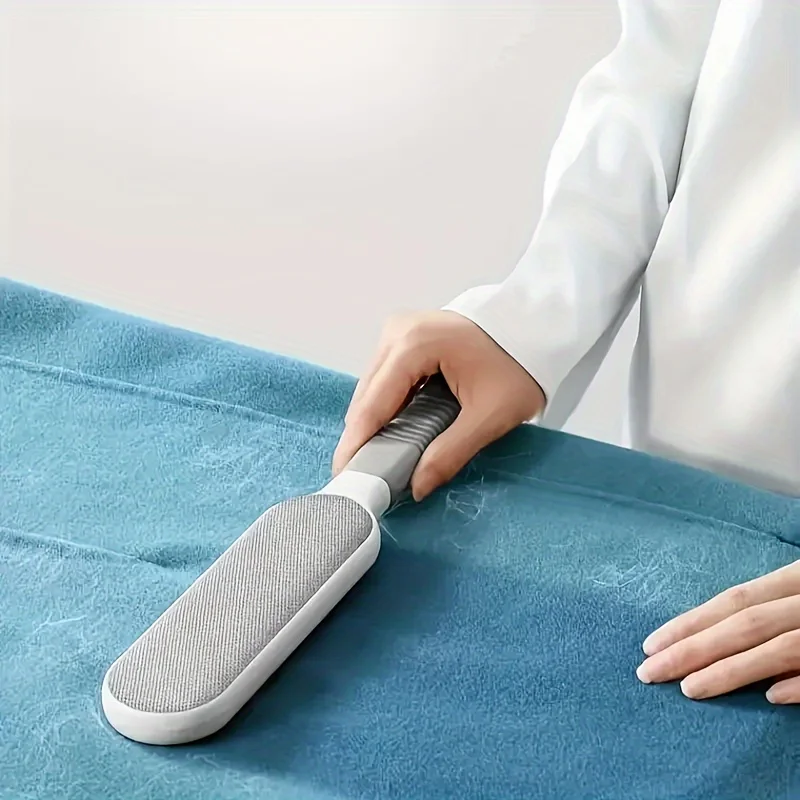 Removedor de pelos de animais de estimação de dupla face, escova adesiva eletrostática manual, para gatos, roupas, sofás, móveis e tapetes._voghion.com