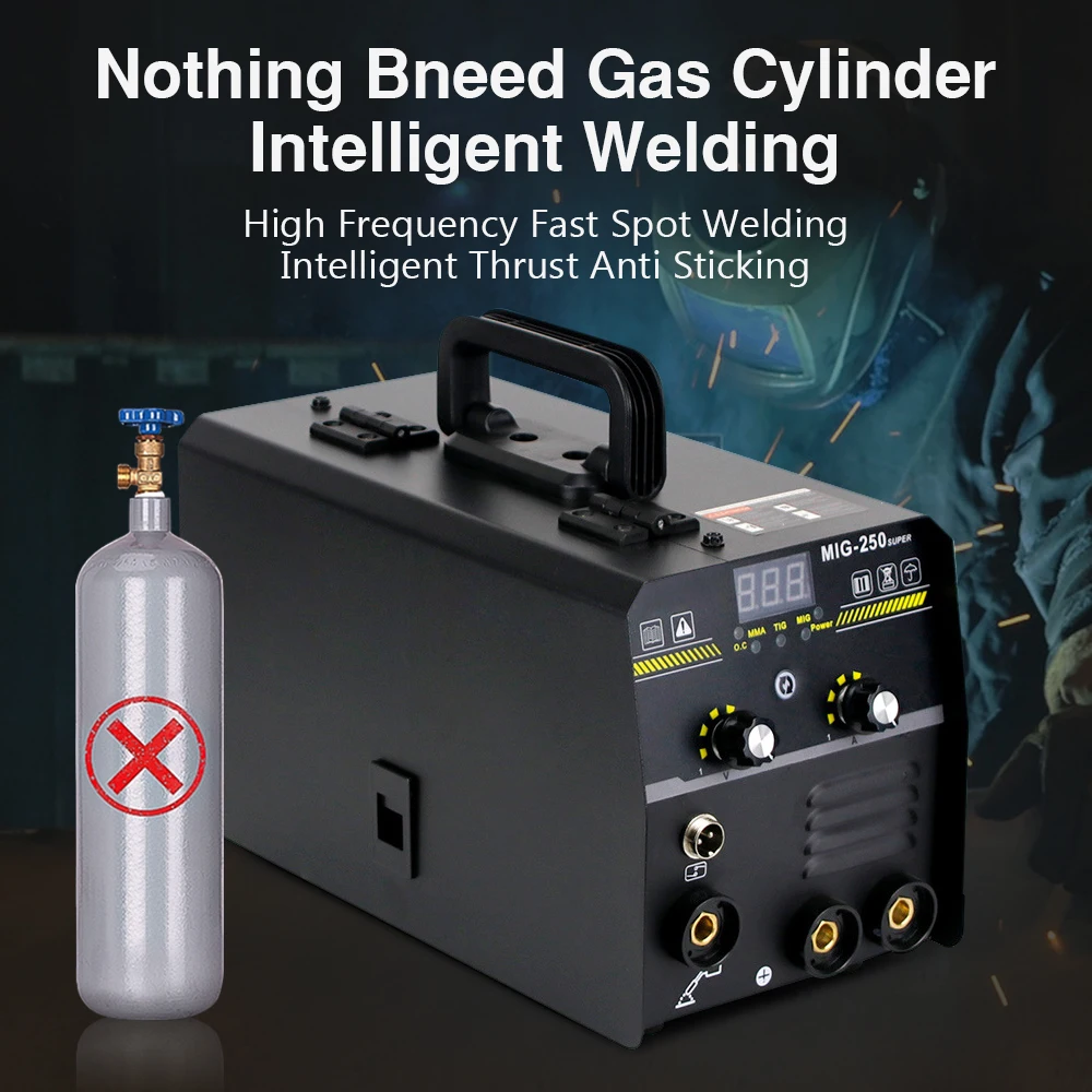 3 In 1 Mig MMA TIG Non Gas Welding Machine 250 Super 220V Welding Equipment Intelligent Adjustment IGBT Inverter Welder,welding welders