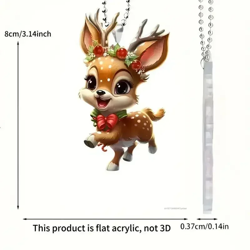 Acrylic Reindeer Baby Car Decoration Holiday Gift for Christmas Xmas Tree Pendant Hanging Ornament christmas decorations,elf car pendant