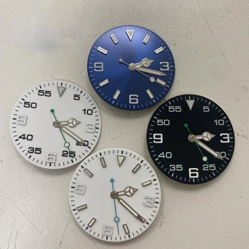 Green Luminous 29.2mm Watch Dial +Watch Hands Set Watches Accessories for Mingzhu 2813 and Japanese 8215 Series Movements watch dial accessories watch face accessories