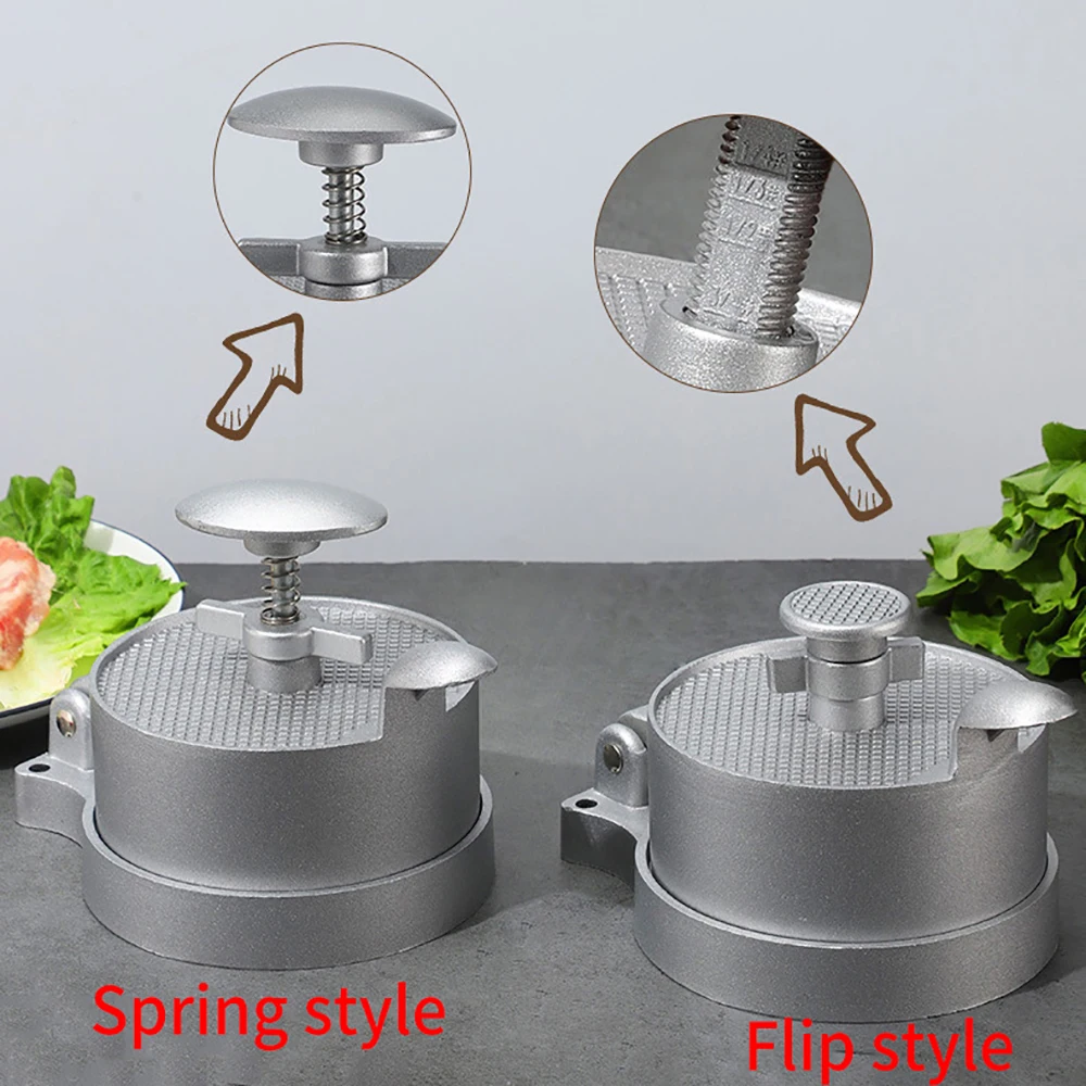 Burger Press Non-Stick Burger Meat Press Aluminum Alloy Non-coated Manual Kitchen Accessories Tools