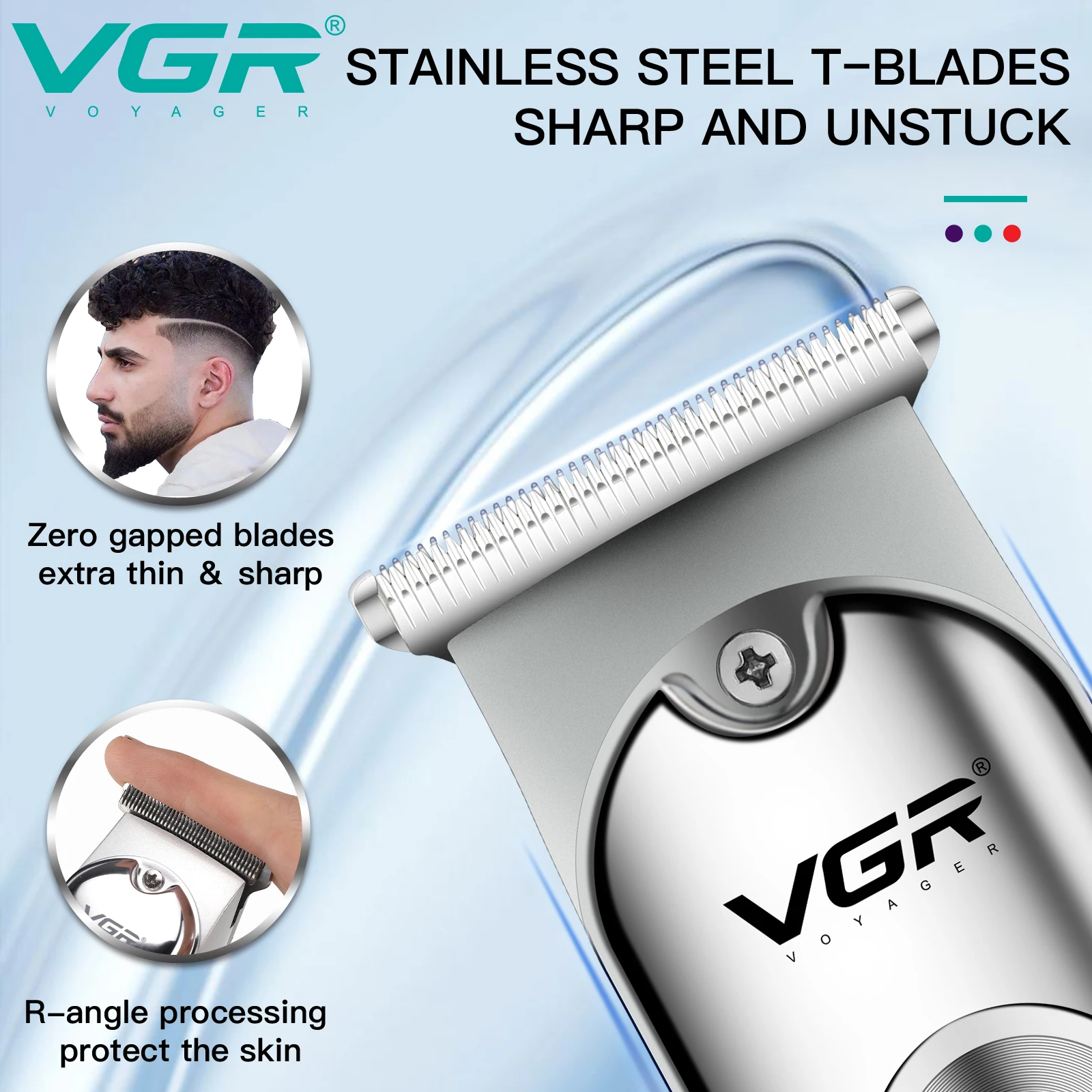 maquinilla de cortar pelo cortapelos profesional hombre VGR-cortadora de  pelo eléctrica para hombre, máquina de corte de pelo profesional, Barbero  Calvo, recortadora de pelo con carga USB, V-030 - AliExpress