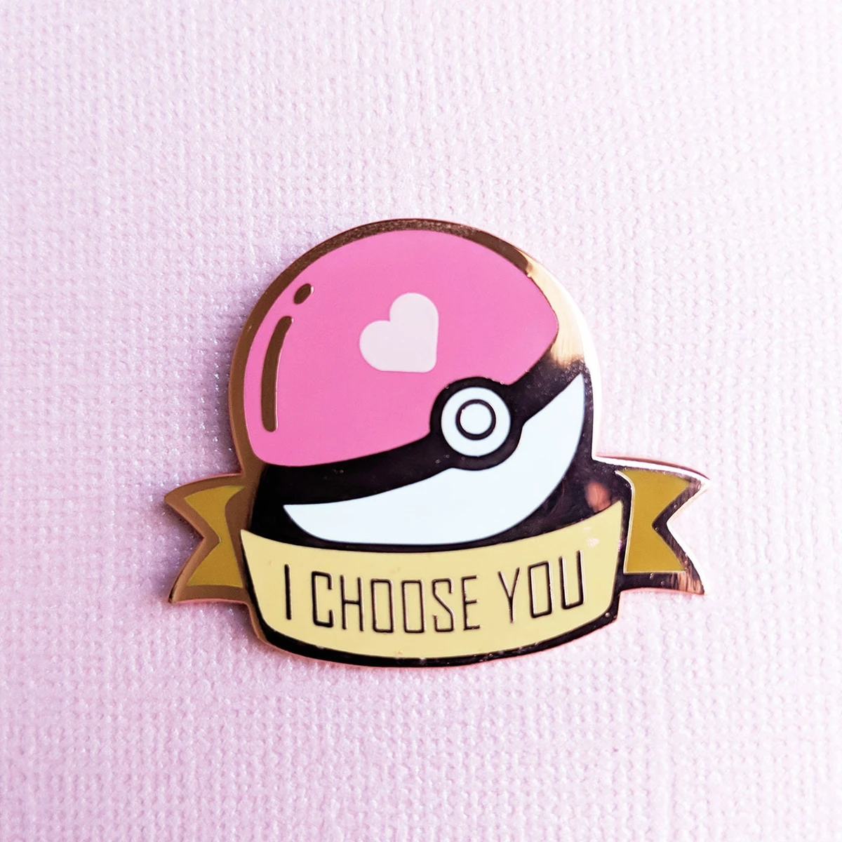 

I Chooses Yous Pets Ball Hard Enamel Pin Kawaii Pink Elf Heart Pokes Transform Ball Brooch Cartoon Anime Games Fan Collect Badge