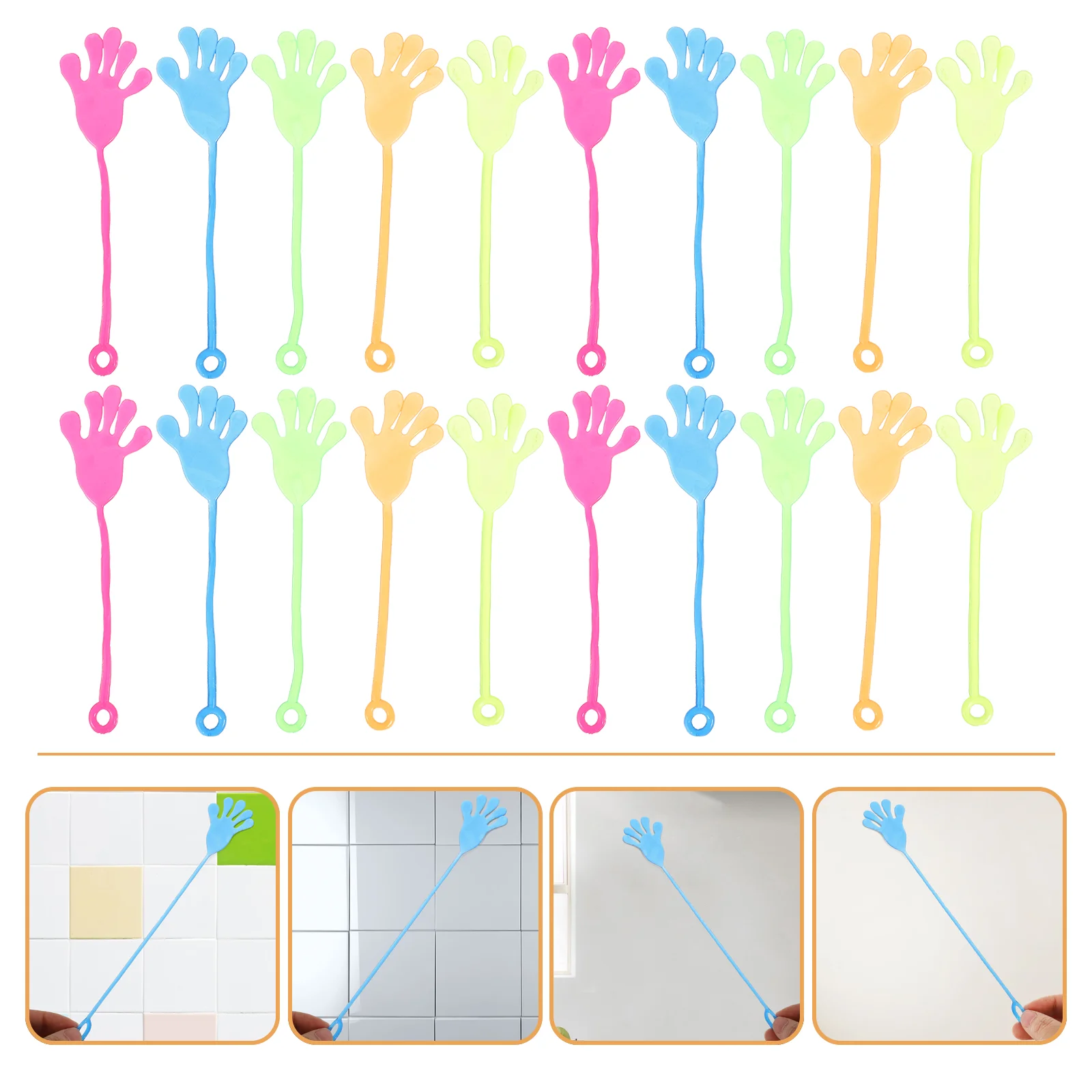 

72pcs Novelty Funny Sticky Hands Toys Birthday Christmas Party Favor Goodies ( )