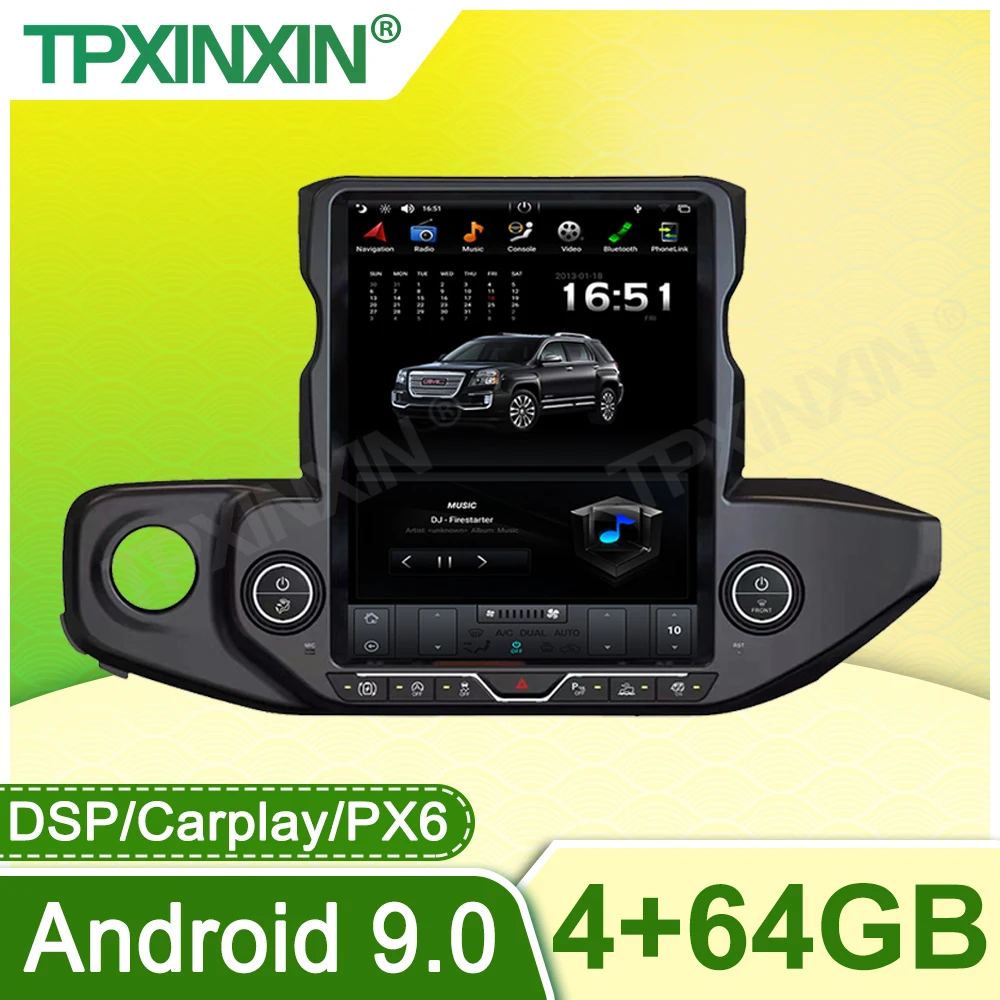 

Tesla For Jeep Wrangler 4 JL 2018 -2021 Android Screen Car Radio PX6 Tape Recorder Car Multimedia Video Player GPS Navi Carplay