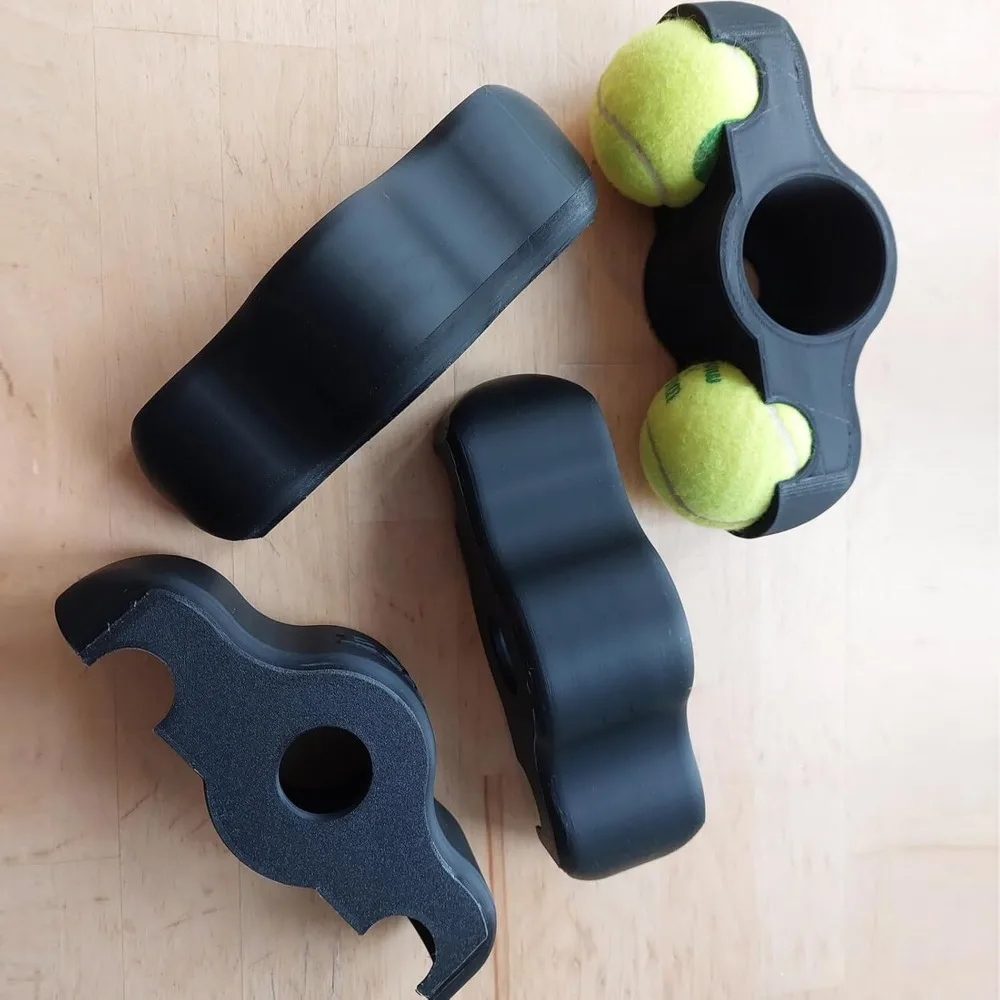 4 Pack Cycling Snap Rocker Feet Adapters with 8 Pack Tennis Balls,Stability Accessories for Smart Bike Resistance Trainer 4