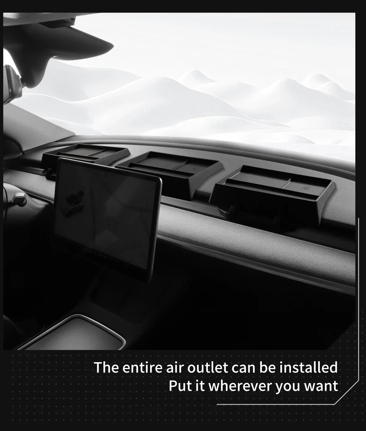 For Tesla Model Y 2021-2023&Model 3 2021-2022 Car Instrument Panel Storage Box D