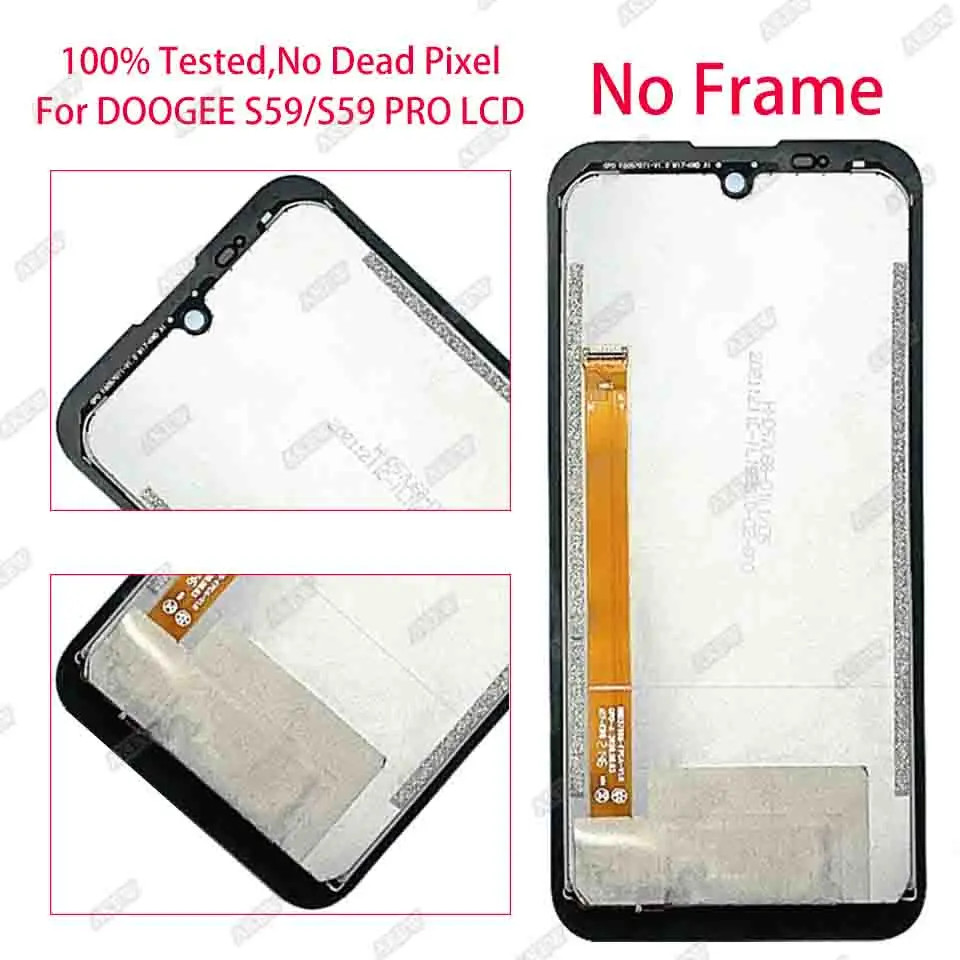 5.71 DOOGEE S59 Pro LCD 디스플레이 용 원본 새로운 Doogee S59 터치 스크린 S59Pro 디지타이저 어셈블리 S 59 전화 교체 부품