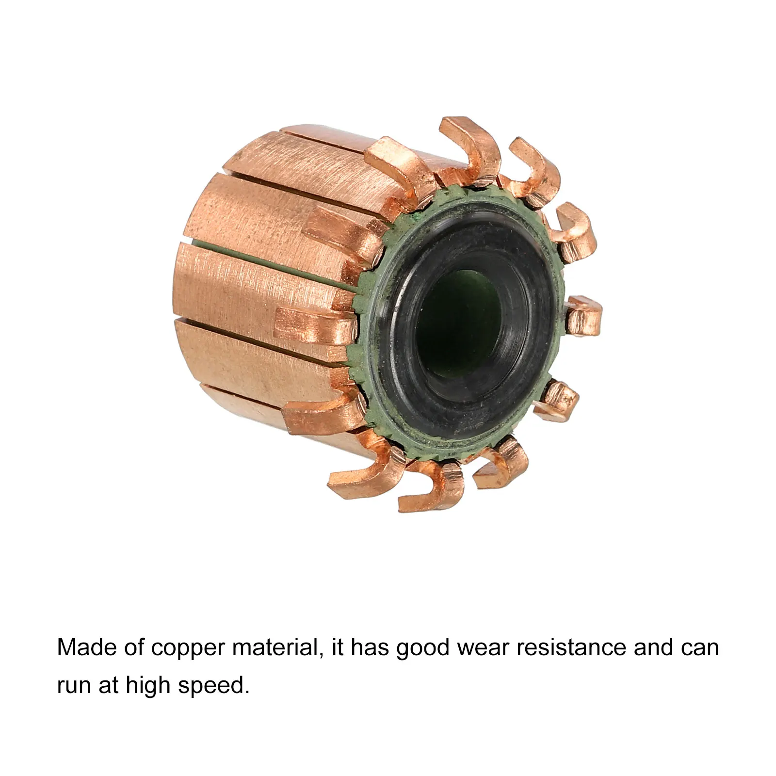 11 Sizes Electric Motor Commutator 7/8/10/12 Gear Teeth 4-10mm ID 11-23mm OD Copper Motor Accessory for Power Tools DC Motors