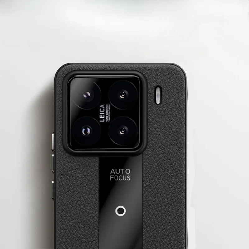 Luxury Lichi Leather Ultra-Thin Matte Case with Lens Protection