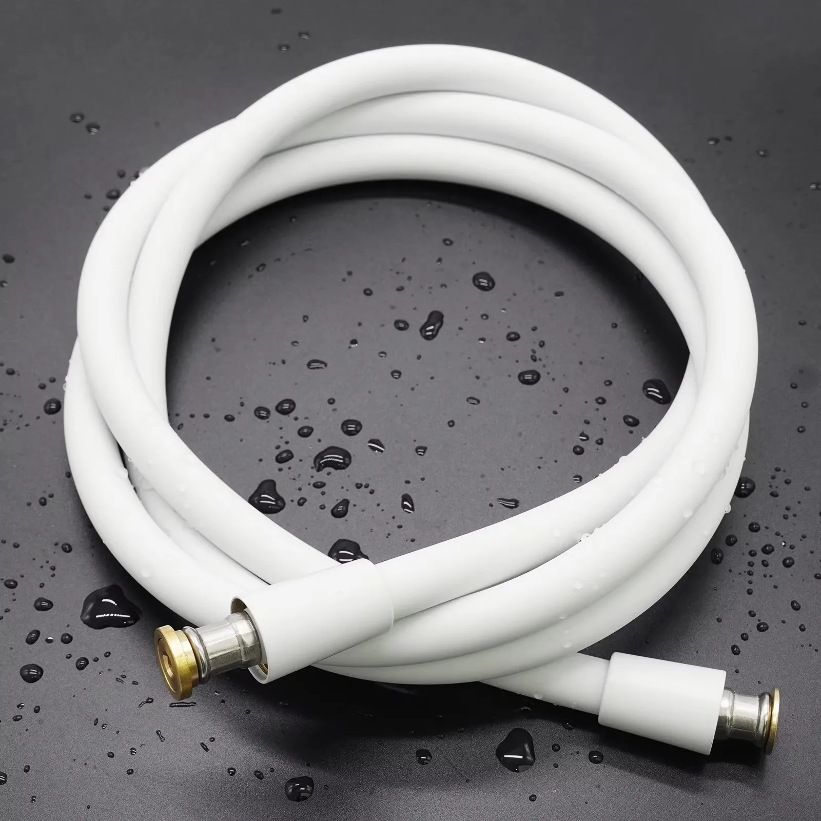 Shower Hose 1.5/2M White Latex Flexible High Pressure Silicone for Bathroom