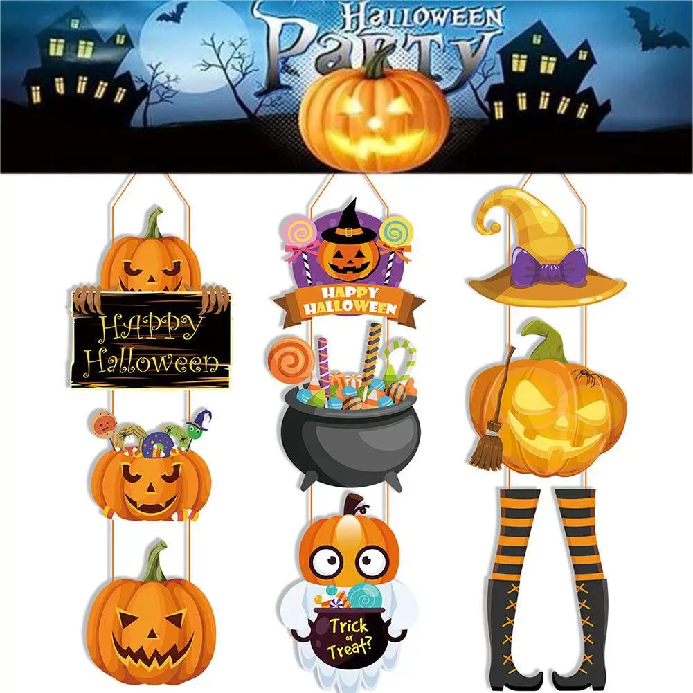 

Хэллоуин, привидение, лицо тыквы, дверь, подвеска, ведьма, шляпа, трюк или лечение двери, подвеска, счастливый 2023, день Хэллоуина, декор для Ho T4Z6