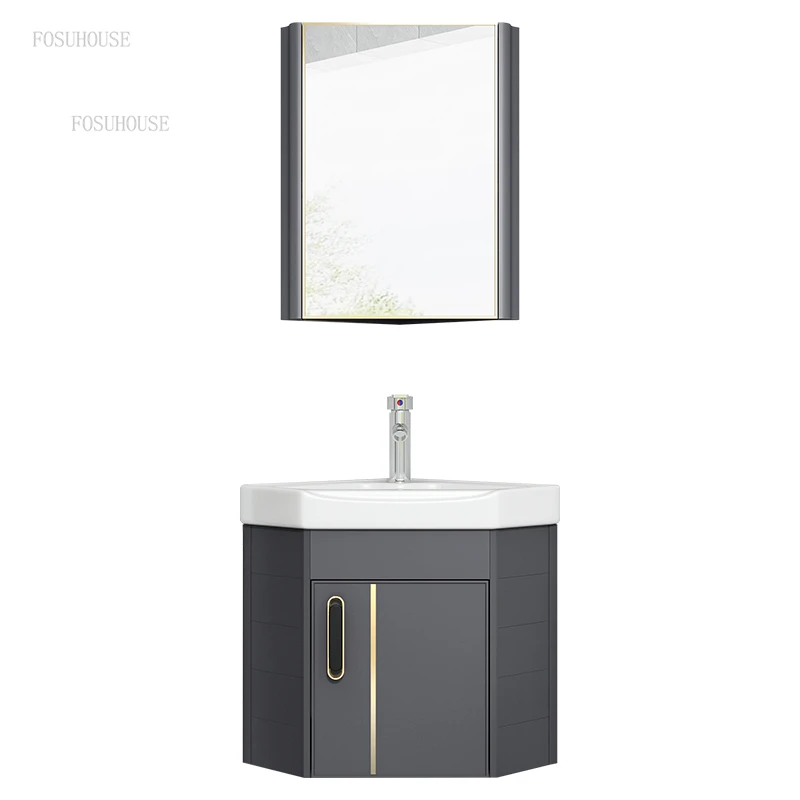 Hokku Designs Jeck Modern Bathroom Cabinet, Triangle Corner