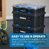Stack System, Mobile Tool Box for Storage and Organization, Fits 7 Parts Modular  System And Suits HART Power Tools 4