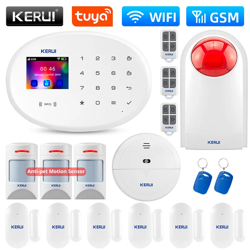 

Система охранной сигнализации KERUI W202, Wi-Fi GSM, с датчиком движения