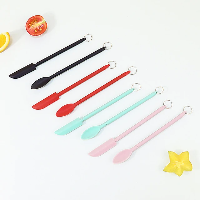 One Set Of 2 Mini Silicone Telescoping Spatula Jar Spatula Small Silicone  Spatula For Kitchen Jars