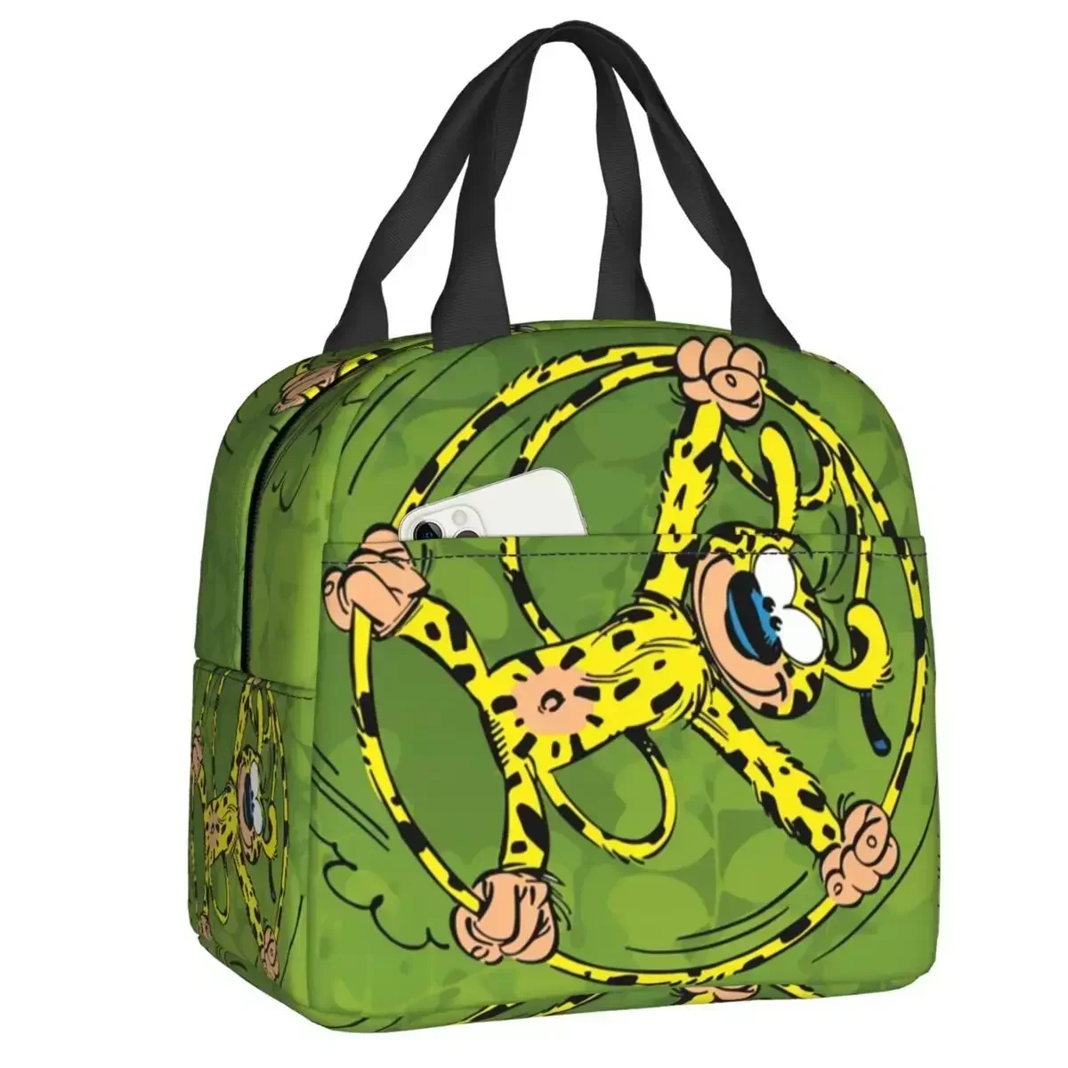 

Marsupilami Rolling In Tail Thermal Insulated Lunch Bags Women Animated Cartoons Portable Lunch Tote Children Storage Food Box