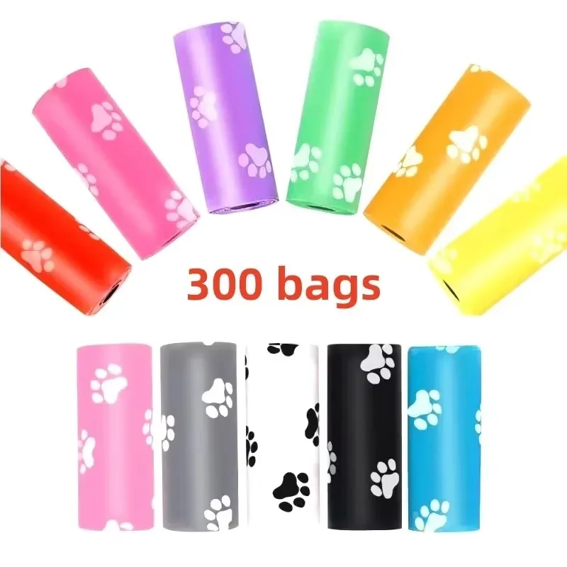 300 Count Dog Poop Bags Rolls,Leakproof Strong Sturdy Poop Bags for Dogs Doggie Cat Pets,Large Dog Waste Trash 8"x12"