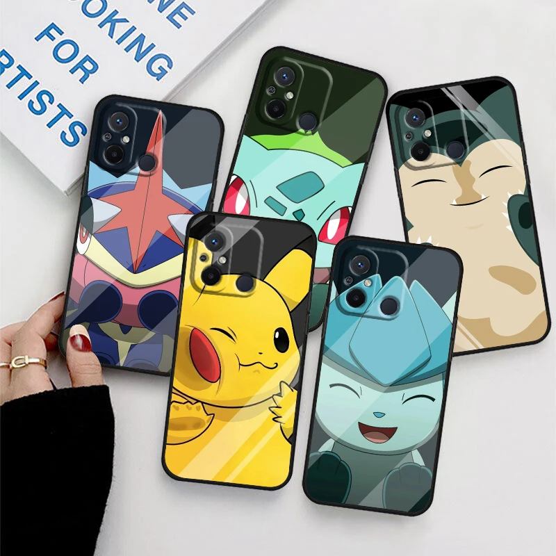 

Elf Pikachu Pokemon For Xiaomi Redmi 12 12C 11 A1 Plus 10 10X 9T 9C 9C 8 7 4G 5G Silicone TPU Soft Black Phone Case Coque Capa