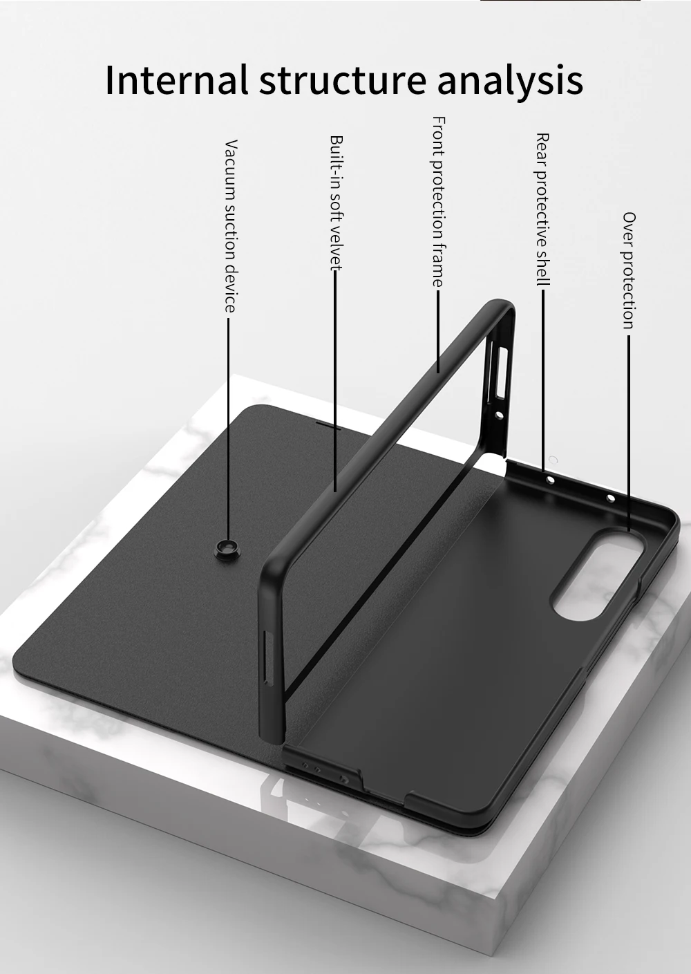 Luxury Plating Tempered Glass Case for Samsung Galaxy Z Fold 3 5G Marble Cases Plastic Frame Hard Glass Cover for Galaxy Z Fold3