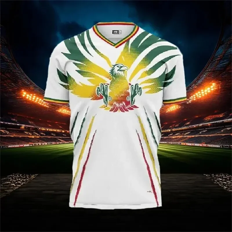 2024 New Mali European Football Jersey 3D Printed Men's T-shirt Extra Large Street Fashion Football Running Sports T-shirt