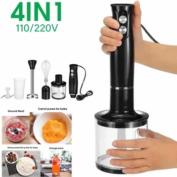 Frullatore multifunzione domestico 4 in 1 110V/220V Frullatore elettrico a immersione portatile per alimenti per bambini Elettrodomestici da cucina 1